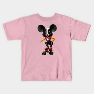 Roller skating mouse Kids T-Shirt